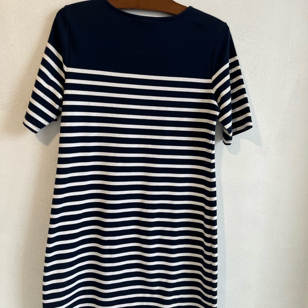 Karen Scott Marina Rinaldi Navy and White Lace-Up sport dress